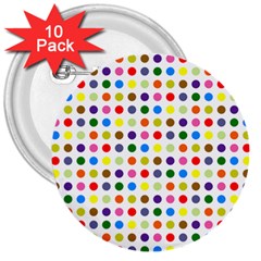 Pattern 3  Buttons (10 Pack)  by gasi