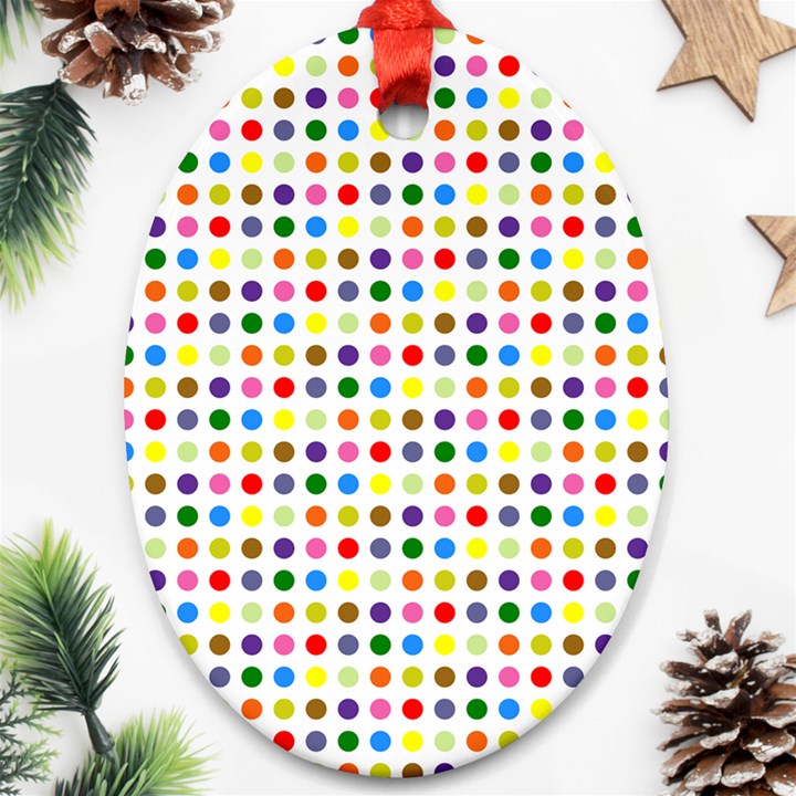 Pattern Oval Ornament (Two Sides)