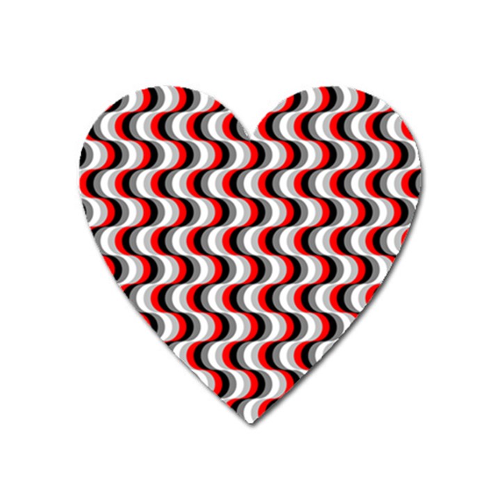 Pattern Heart Magnet