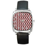 Pattern Square Metal Watch Front