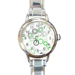 Pattern Round Italian Charm Watch by gasi