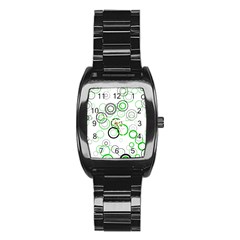 Pattern Stainless Steel Barrel Watch by gasi