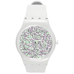 Pattern Round Plastic Sport Watch (m) by gasi