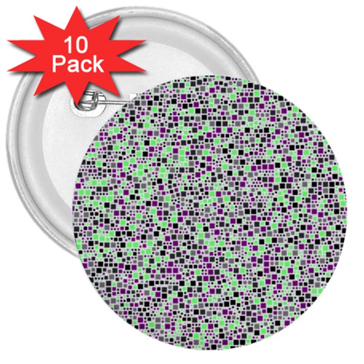 Pattern 3  Buttons (10 pack) 