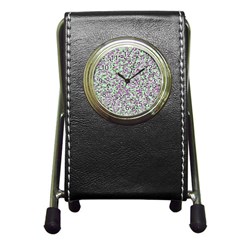 Pattern Pen Holder Desk Clocks by gasi