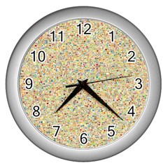 Pattern Wall Clocks (Silver) 