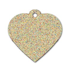 Pattern Dog Tag Heart (One Side)