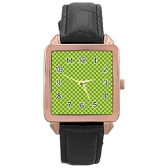 Pattern Rose Gold Leather Watch  by gasi