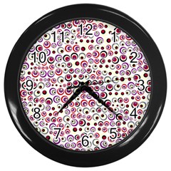 Pattern Wall Clocks (black) by gasi