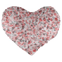 Pattern Large 19  Premium Flano Heart Shape Cushions by gasi