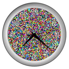 Pattern Wall Clocks (silver) 