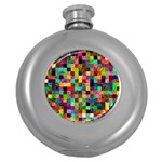 Pattern Round Hip Flask (5 oz) Front