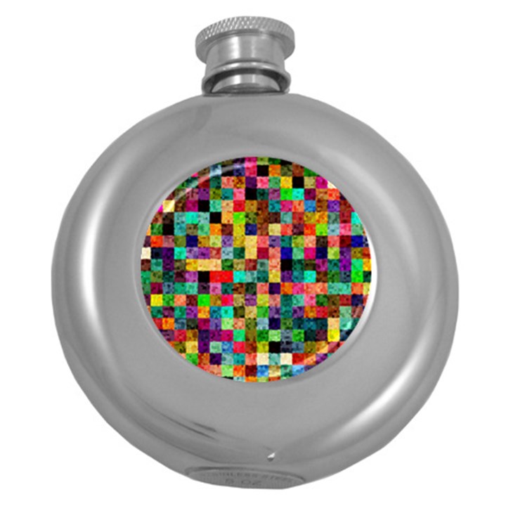 Pattern Round Hip Flask (5 oz)