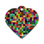 Pattern Dog Tag Heart (One Side) Front