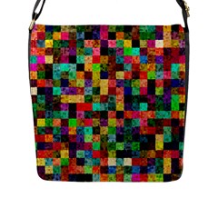 Pattern Flap Messenger Bag (l)  by gasi