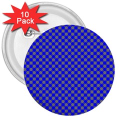 Pattern 3  Buttons (10 Pack)  by gasi