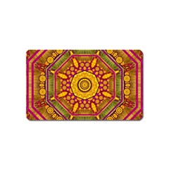 Sunshine Mandala And Other Golden Planets Magnet (name Card) by pepitasart