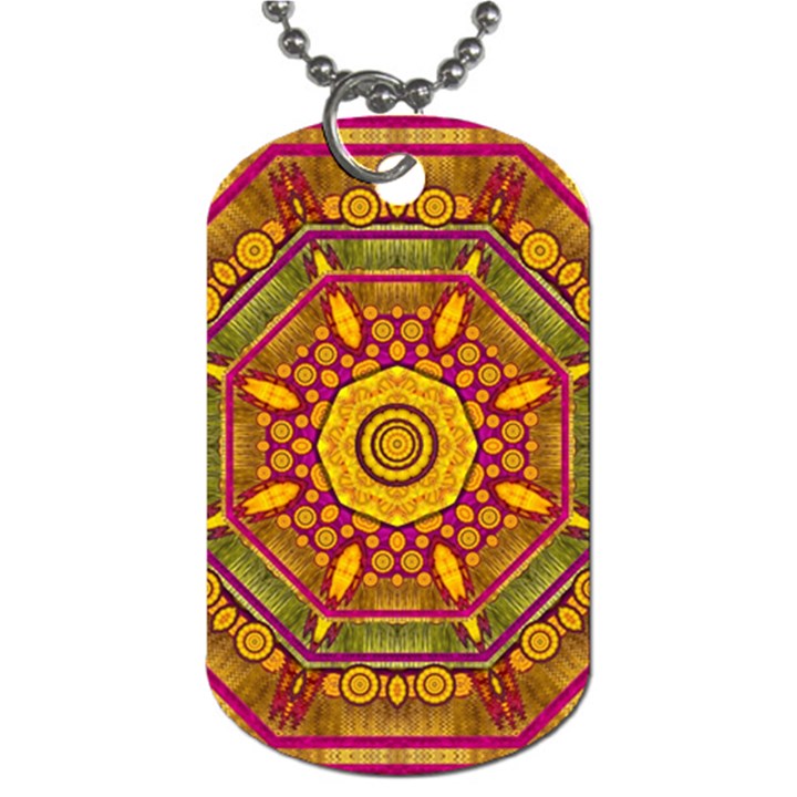 Sunshine Mandala And Other Golden Planets Dog Tag (One Side)