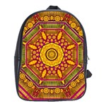 Sunshine Mandala And Other Golden Planets School Bag (XL) Front