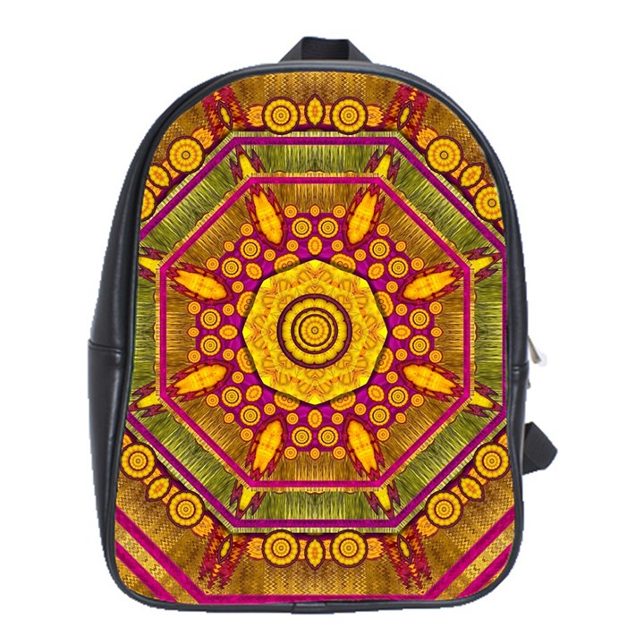 Sunshine Mandala And Other Golden Planets School Bag (XL)