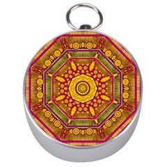 Sunshine Mandala And Other Golden Planets Silver Compasses by pepitasart