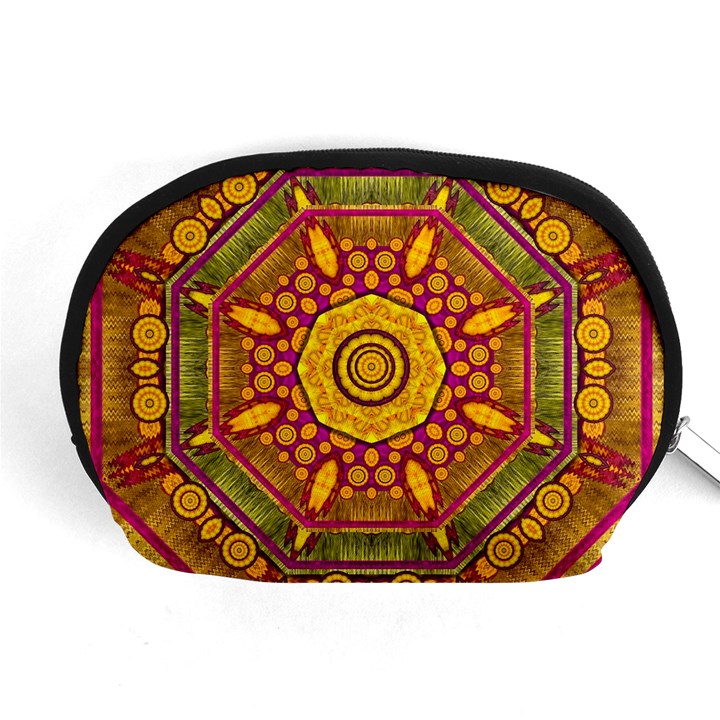 Sunshine Mandala And Other Golden Planets Accessory Pouches (Medium) 