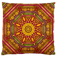 Sunshine Mandala And Other Golden Planets Standard Flano Cushion Case (two Sides) by pepitasart