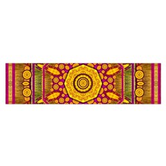 Sunshine Mandala And Other Golden Planets Satin Scarf (oblong) by pepitasart