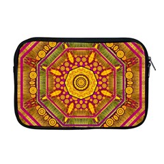 Sunshine Mandala And Other Golden Planets Apple Macbook Pro 17  Zipper Case by pepitasart