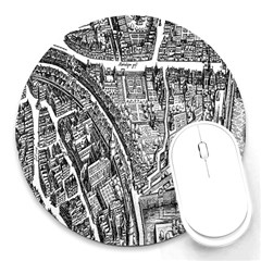 Frankfurt Judengasse Round Mousepads by Celenk