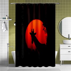 Giraffe Animal Africa Sunset Shower Curtain 48  X 72  (small)  by Celenk