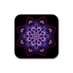 Mandala Circular Pattern Rubber Square Coaster (4 Pack)  by Celenk