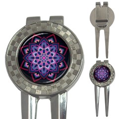 Mandala Circular Pattern 3-in-1 Golf Divots by Celenk