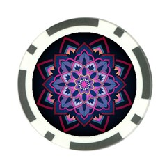 Mandala Circular Pattern Poker Chip Card Guard (10 Pack) by Celenk