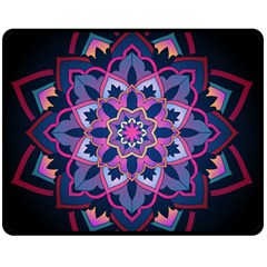 Mandala Circular Pattern Fleece Blanket (medium)  by Celenk