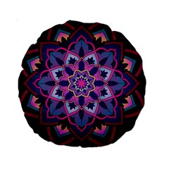 Mandala Circular Pattern Standard 15  Premium Round Cushions by Celenk