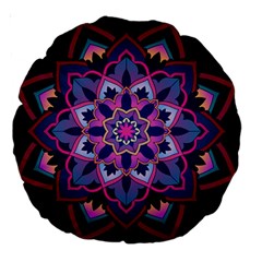 Mandala Circular Pattern Large 18  Premium Round Cushions by Celenk