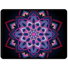 Mandala Circular Pattern Double Sided Fleece Blanket (large)  by Celenk