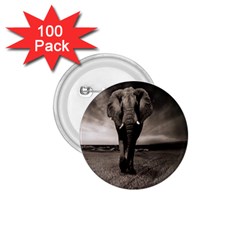 Elephant Black And White Animal 1 75  Buttons (100 Pack)  by Celenk