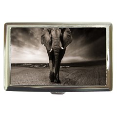 Elephant Black And White Animal Cigarette Money Cases by Celenk