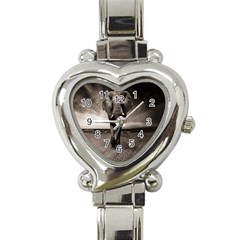 Elephant Black And White Animal Heart Italian Charm Watch by Celenk