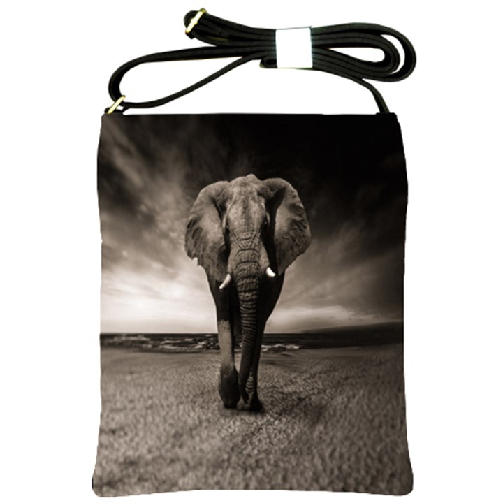 Elephant Black And White Animal Shoulder Sling Bags