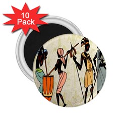 Man Ethic African People Collage 2 25  Magnets (10 Pack)  by Celenk