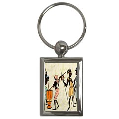 Man Ethic African People Collage Key Chains (rectangle)  by Celenk