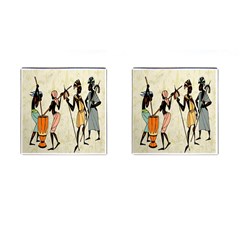 Man Ethic African People Collage Cufflinks (square) by Celenk