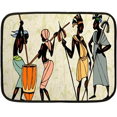 Man Ethic African People Collage Double Sided Fleece Blanket (mini)  by Celenk