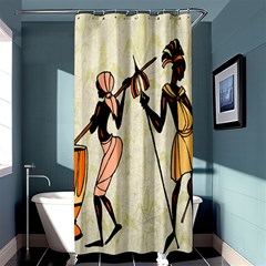 Man Ethic African People Collage Shower Curtain 36  X 72  (stall)  by Celenk