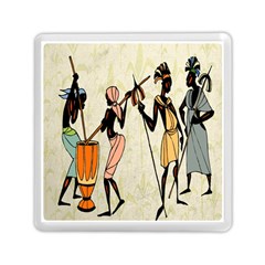 Man Ethic African People Collage Memory Card Reader (square)  by Celenk