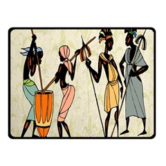 Man Ethic African People Collage Double Sided Fleece Blanket (small)  by Celenk