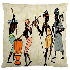 Man Ethic African People Collage Standard Flano Cushion Case (one Side) by Celenk